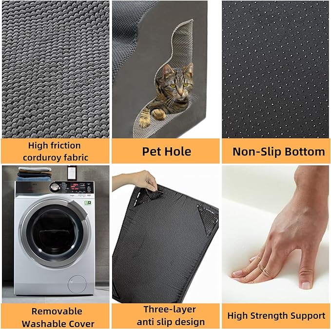 dog stairs for small dogs to 30 inches high beds, 6 step dog ramp stair for 18-36 inches couch-bed,pet stairs for small old meduim large dogs cats,Non-Slip balanced 6 tiers ladder,75 pounds Studry 33D