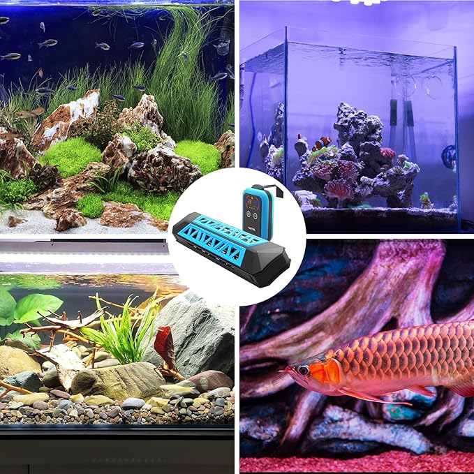 ＭagTool Aquarium Heater, 100W-1200W Submersible Fish Tank Heater for 40-55-75-94 Gallon Tank with Over-Temperature Protection & Automatic Power-Off with Digital Controller for Freshwater & Saltwater
