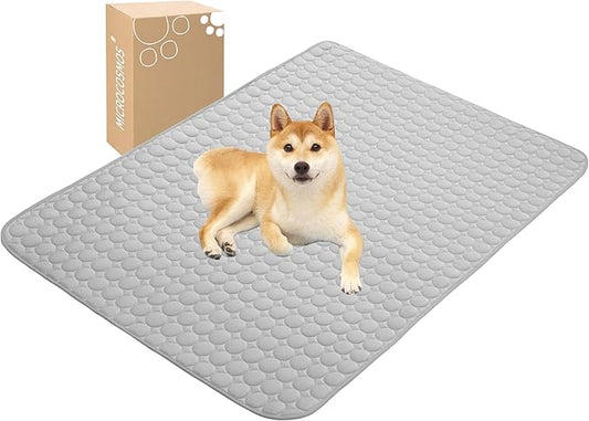 MICROCOSMOS Summer Cooling Mat & Sleeping Pad- Water Absorption Top, Materials Safe, Easy Carry, EZ Clean. Keep Cooling for Pets, Kids and Adults.(Grey, 59" x 40")
