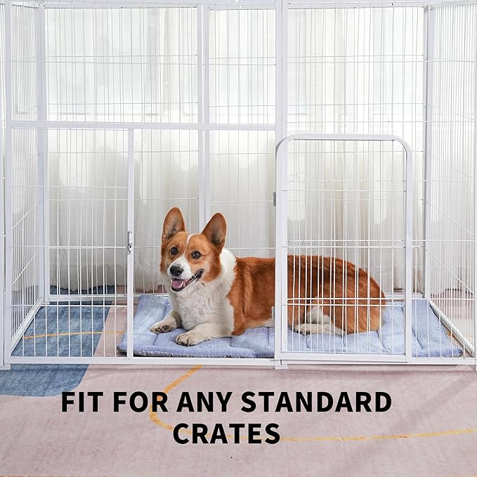 MARUNDA Dog Cooling Mat, 44" x 32" Thicken Waterproof Cooling Mat for Extra Large Dog, Q-MAX>0.5 Ice Cool Fabric-Cool on Contact，Easy Washable Pet Pad in Summer (44" x 32" (XL), Blue)