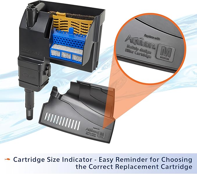 Aqueon Aquarium Fish Tank SmartClean Power Filter with EcoRenew Filter Cartridge, 10-20 Gallons