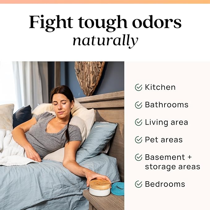 Azuna All-Natural Odor Remover Gel Refill Pouch | Air Purifier with Tea Tree Oil | Plant-Based & Long Lasting | For Pet Odors, Smoke & Strong Odors | Simply Citrus | 24 oz.