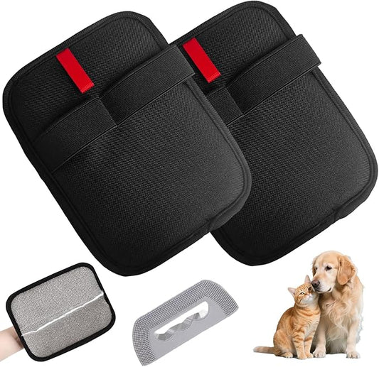 Pet Hair Removal Glove, 2 Pcs New Upgrade Electrostatic Gloves Pet Hair, Remover Grooming Glove for Cat & Dog Hair Remover for Couch, Furniture, Curtain