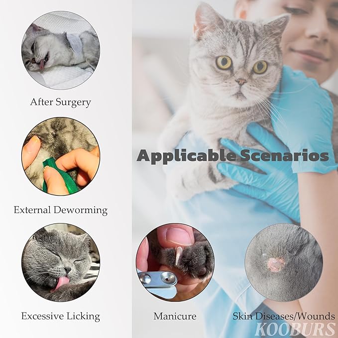 Cat Cone Collar Soft, Adjustable Kitten Cone After Surgery, Waterproof Recovery E Collar for Pet to Stop Licking(Yellow Flower, Small)