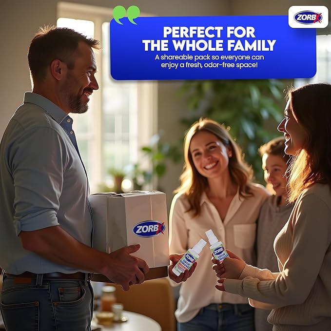 ZORBX Unscented Odor Eliminator for Strong Odor 2 Fl Oz Pack of 5 - Used in Hospitals & Healthcare Facilities - Advanced Formula, Fast-Acting Odor Remover Spray for Dog, Cat, House & Carpet