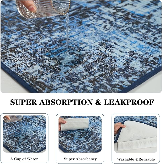 Qeils Washable Pee Pads for Dogs, 4 Pack Reusable Super Absorbent Leakproof Potty Pads 36"x24", Non-Slip for Crate, Floor, Couch, Whelping Box, Litter Mat