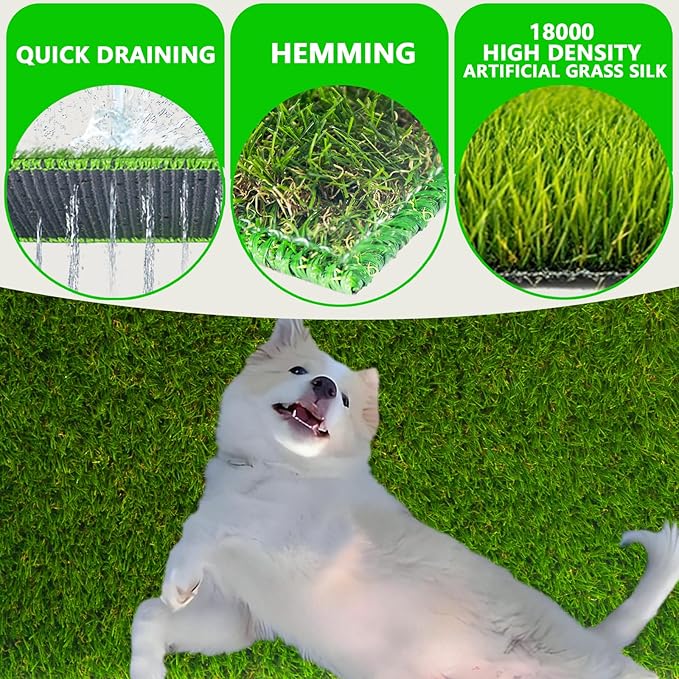 Reusable Dog Loo System with Artificial Grass Turf&Pee Pads&Tray, for Puppy Potty Training is Portable&Easy to Clean,35x23in Large Dog Litter Box Toilet for Indoor/Outdoor use(35.6''x23.6'')