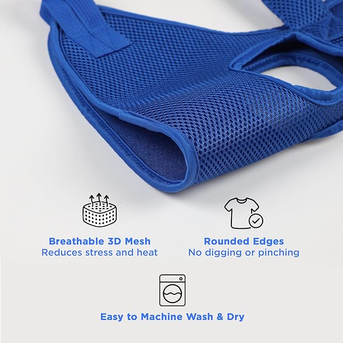 Pet Grooming Hammock for Cats & Small Dogs – Nail Clipping Kit with Sling, Clippers, File, Glove, Straps & Carabiners – Ideal for Trimming & Ear Cleaning – [S/XS] (Blue, Extra-Small)