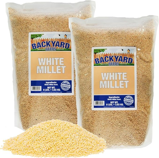 CountryMax White Proso Millet Unhulled Bulk Wild Bird Seed (16 Pounds)
