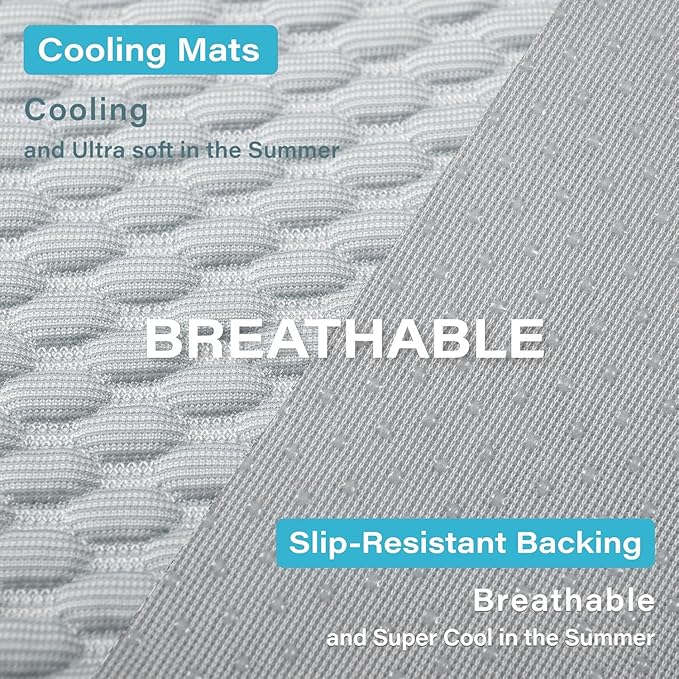 MICROCOSMOS Pet Cooling Mat & Sleeping Pad- Breathable Bubble Surface, EZ Clean. Keep Cooling for Pets, Kids and Adults in Summer.(GreyWhite, 36" x 24")