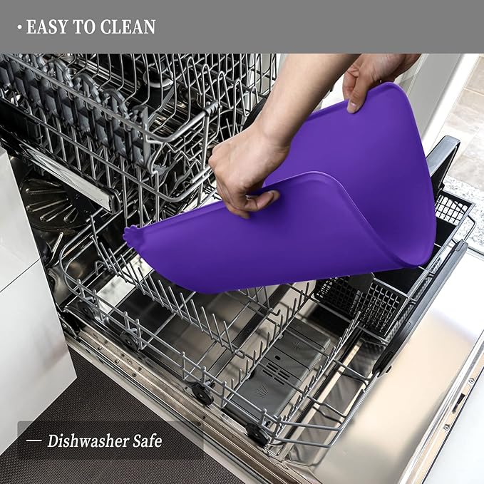 Waterproof Pet Feeding Mat with High Raised Edges, Heavier and Thicker Placemats for Cat Dog Water Bowl with BPA Free, Dogs Cats Food Mats for Messy Drinkers to Prevent Spill and Protect Floors