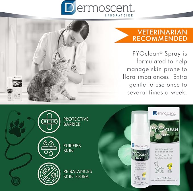 Dermoscent PYOclean® Spray for Dogs & Cats 50 ml (1.66 fl. oz.)