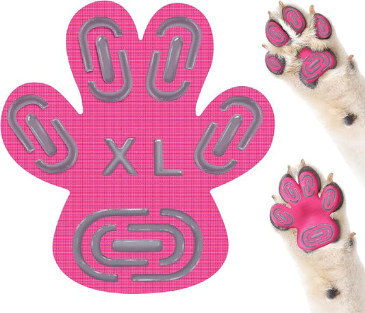 Non-Slip Dog Paw Protector Pads for Senior Dogs, Dog Paw Adhesive Pads on Hardwood Floor,Senior Pets Essentials with Strong Traction,Puppy Grippers,Pink,12 Sets 48 pc XL