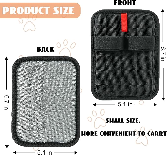 Pet Hair Removal Glove,Pet Hair Remover for Cat & Dog,New Upgraded Electrostatic Gloves Pet Hair,Reusable Electro Static Pet Hair Remover Electrostatic Gloves for Furniture,Couch (2 PC Small Red)