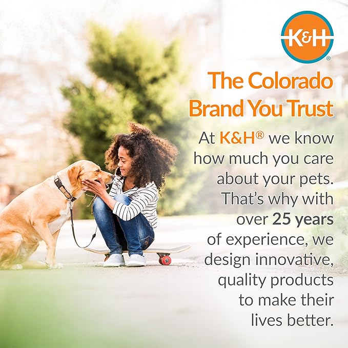 K&H Pet Products Outdoor Elevated Dog Cot, Cooling Raised Bed with Waterproof Breathable Mesh for Medium Dogs, Portable Place Bed with Heavy-Duty Metal Frame & Hammock Style Cover - Medium Green