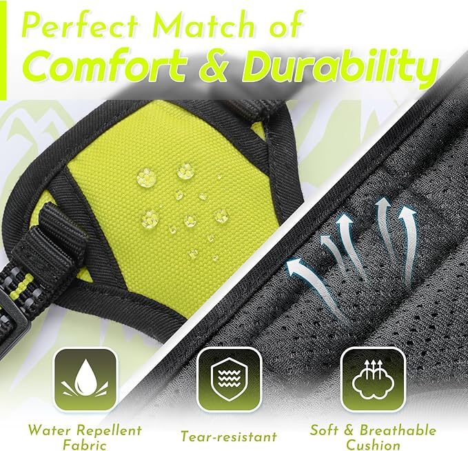 Eagloo Small Dog Harness No Pull, Service Vest with Reflective Strips and Control Handle, Adjustable and Comfortable for Walking, No Choke Pet Harness with 2 Metal Rings, Green, XS