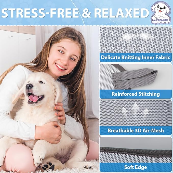 Pet Grooming Hammock Harness for Cats & Small Dogs (XXS), Dog Nail Trimming Sling with Clippers, Scissors & Nail File, Hanging Holder for Easy Grooming & Nail Care