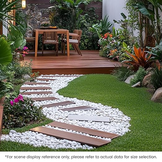 SIDONG 10 lbs White River Rocks, 1.2-2 Inches Matte Pebbles for Indoor Plants, Aquarium Rocks Used in Fish Tank, Decorative Stones for Plants, Vases, Home Décor, Crafting, Garden Landscaping