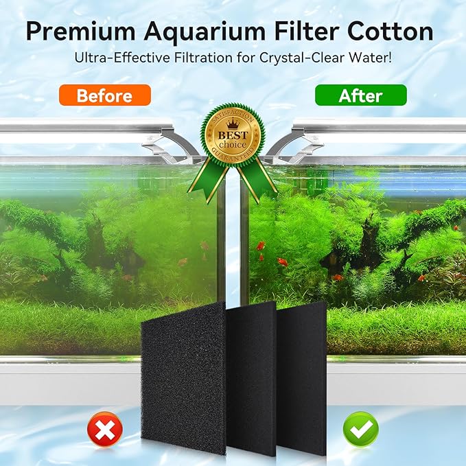 Aquarium Filter Sponge Pad, Filter Media Foam Sponges, Filter Accessories for Fish Tanks and Ponds (18.5"x18.5"x0.8", 35PPI, 1 Pack)