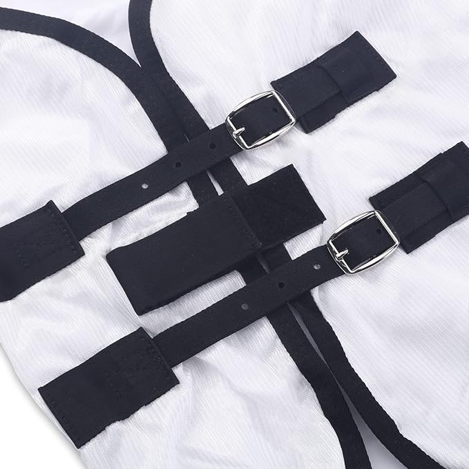 Comfy Mesh Horse Fly Sheet Equine Summer Sheets Stand Neck White 81