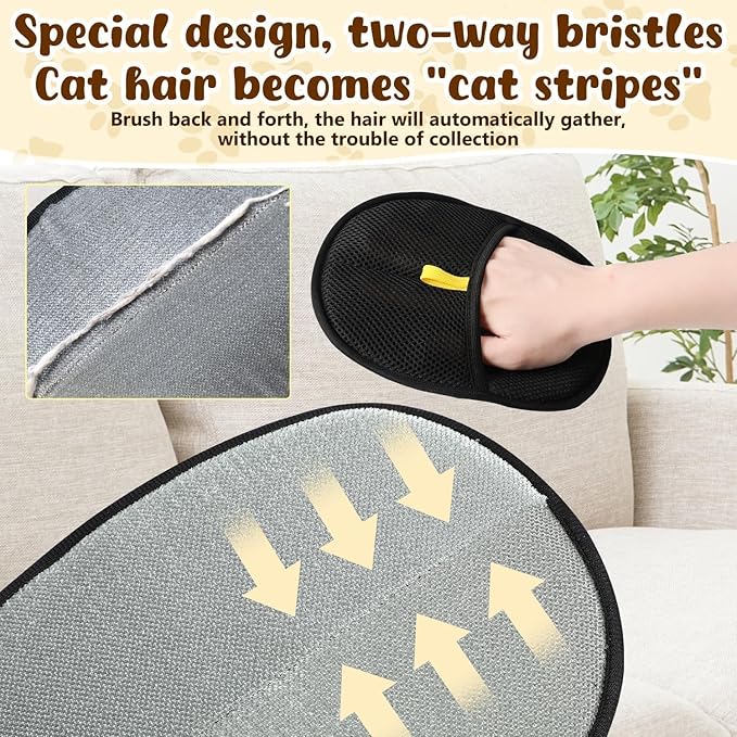 Pet Hair Removal Glove for Dogs & Cats, Newly Upgraded Reusable Electrostatic Pet Hair Gloves, Pet Hair Remover Tool for Clothing, Couch, Carpet, Car Seat(1pcs)