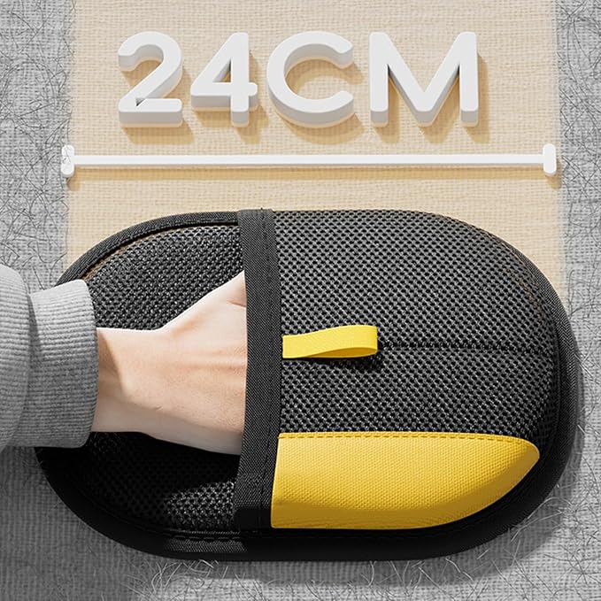 Pet Hair Removal Gloves, Pet Grooming Gloves, Electrostatic Pet Hair Remover Glove for Cats & Dogs, Washable Reusable Pets Hair Remover Tool for Clothing, Furniture, Couch, Car Seat, Curtain (3)