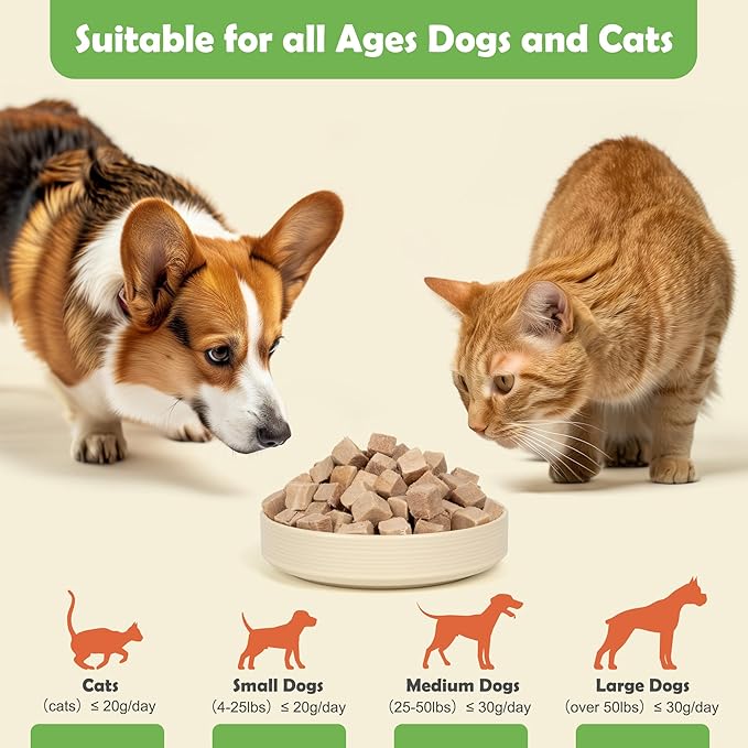 MON2SUN Freeze Dried Duck Cat and Dog Treats, Single Ingredient Natural and Healthy Dog Snacks, High Protein Training Treats & Food Topper, 9.5 oz