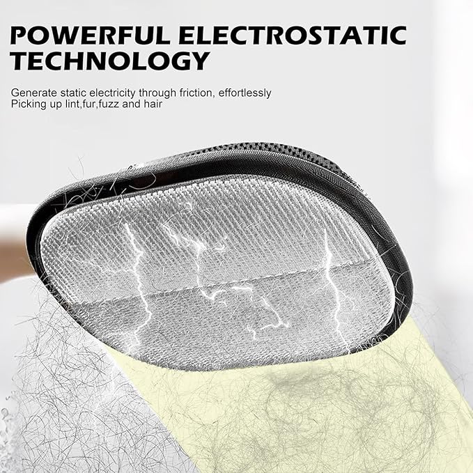 Pet Hair Removal Glove, Newly Upgraded Electrostatic Pet Hair Removal Gloves, Reusable Pet Hair Remover Tool for Furniture, Carpet, Car Seat