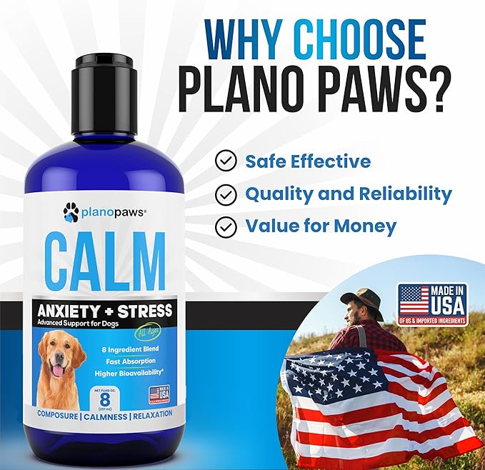 Dog Anxiety Relief - Faster Absorption Than Hemp Calming Chews for Dogs - Dog Calming Chews Alternative - Hemp Oil and Melatonin for Dogs - Liquid Dog Calming Treats for Thunder, Fireworks, Sleep Aid