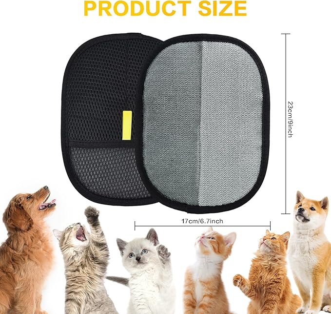 5pc Pet Hair Removal Gloves, Reusable Cats & Dogs Pet Hair Removal Tool,Efficient Pet Hair Removal Electrostatic Gloves is Suitable for Clothes, Sofas, Beds and Carpets