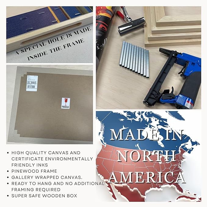 Nature Wall Art Prints - Ocean Forest Mountain Lake Canvas Landscapes - Small to Extra Large Living Room Bedroom Kitchen Bathroom Décor (Pine Trees in Fog, 16L" x 24W")