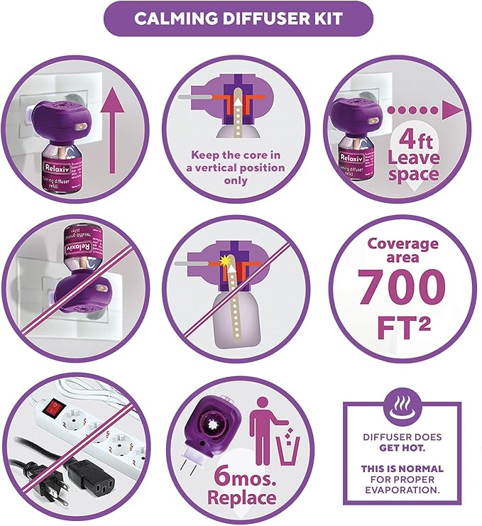 Beloved Pets Cat Calming Diffuser & Pet Anti Anxiety Products - Feline Calm Pheromones Plug in & Cats Stress Relief Comfort Helps with Pee, New Zone, Aggression