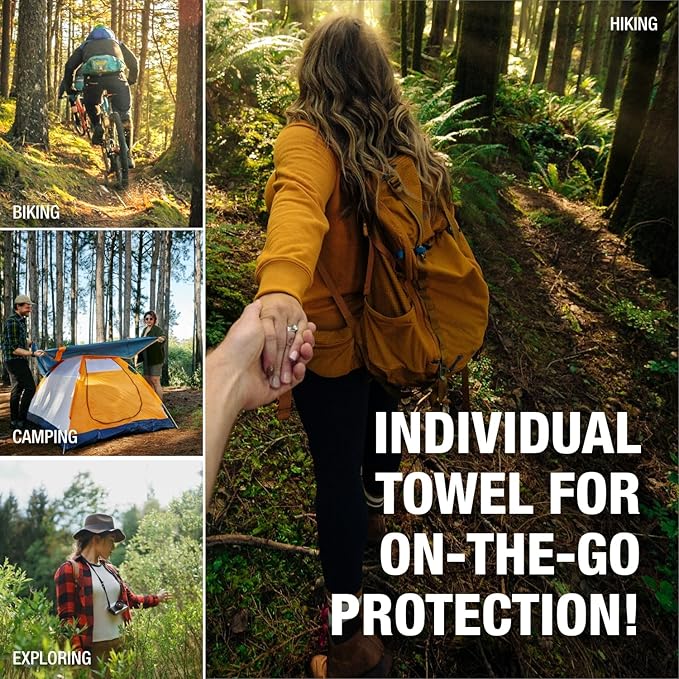 CoreTex Ivy X Pre-Contact Poison Ivy Wipes with Resealable Travel Bag - Pack of 15 Single-Use Barrier Wipes - Also Works on Poison Oak & Sumac Oils - Quick Dry & Chalk-Free Formula