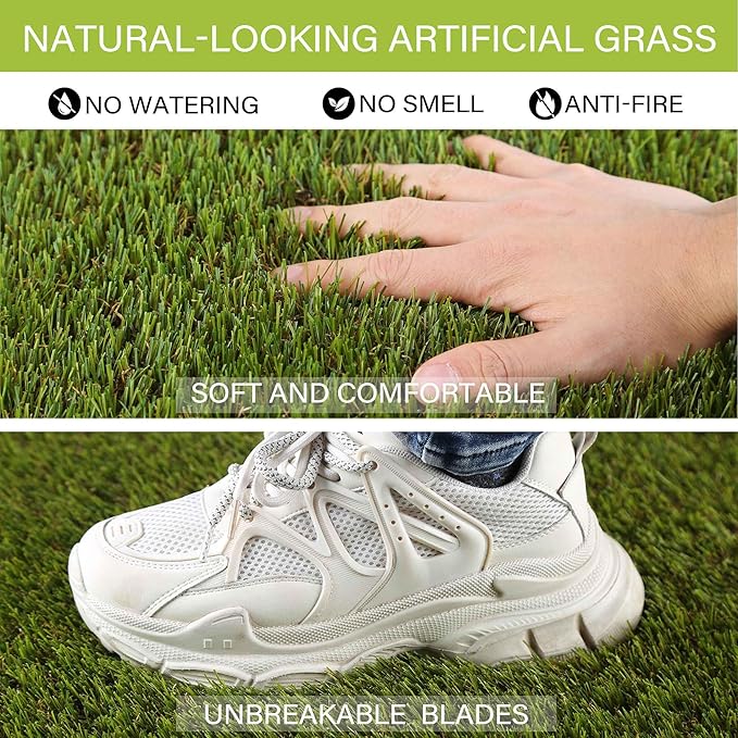 Dog Grass Pads 3 x 5 FT Artificial Grass Pee Pads for Dogs Potty Fake Grass Rug Turf Mat for Dogs Training Indoor Outdoor Garden Lawn Artificial Grass Rug