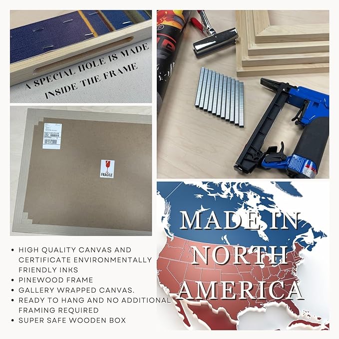 Nature Wall Art Prints - Ocean Forest Mountain Lake Canvas Landscapes - Small to Extra Large Living Room Bedroom Kitchen Bathroom Décor (Stormy Sky Lighthouse, 47L" x 71W" - 3 panels)