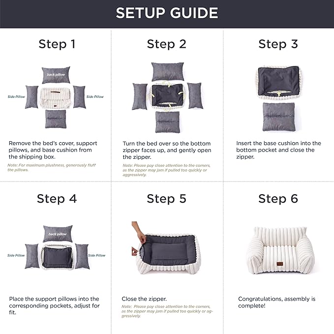 Bedsure Cute Dog Couch for Pets - Fluffy Dog Sofa with Premium Soft Corduroy Fleece, Small Dogs Couch Bed with Washable Cover, Supportive Pet Sofa Bed for Medium Large Dogs, 36inch, Warm Grey