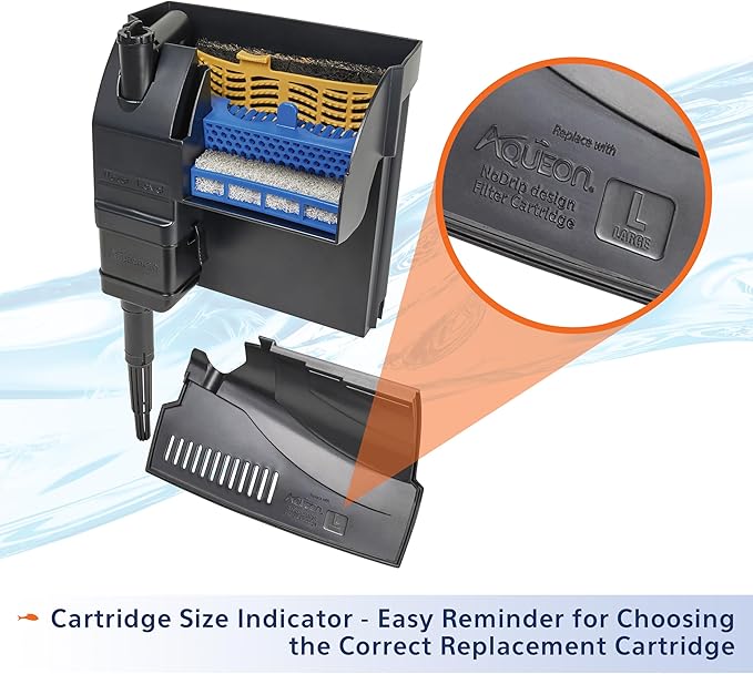 Aqueon Aquarium Fish Tank SmartClean Power Filter with EcoRenew Filter Cartridge, 20-30 Gallons