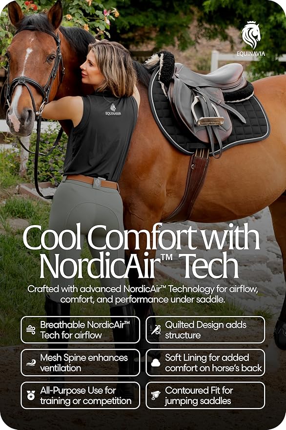 Equinavia Svalbard NordicAir™ Tech All Purpose Saddle Pad | Breathable Micromesh | Contoured Shape