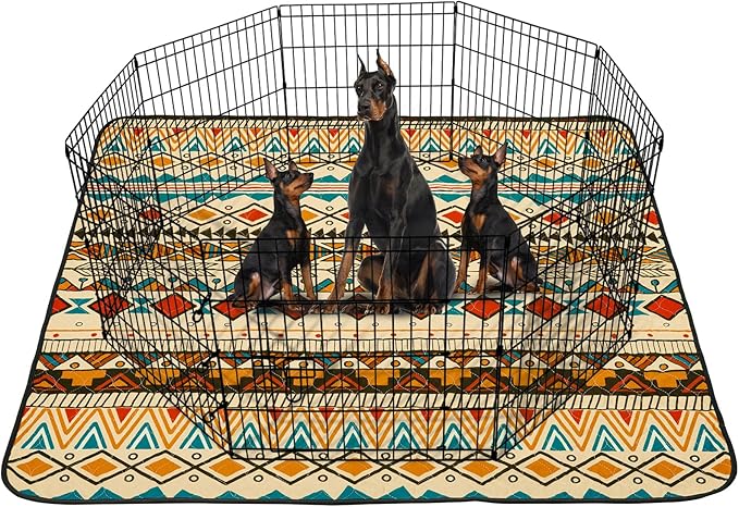 LOOBANI Reusable Pee Pads for Dogs Extra Large: 72"x 72" Washable Puppy Pads Waterproof , Super Absorbent Whelping Pad, Leak-Proof & Non-Slip Dog Playpen Mat for Floor,Potty,Training,Cage (Yellow)