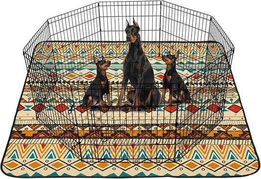 LOOBANI Reusable Pee Pads for Dogs Extra Large: 72"x 72" Washable Puppy Pads Waterproof , Super Absorbent Whelping Pad, Leak-Proof & Non-Slip Dog Playpen Mat for Floor,Potty,Training,Cage (Yellow)