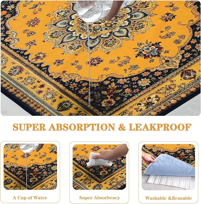 Qeils Washable Pee Pads for Dogs, 2 Pack Reusable Puppy Pads 36"x36" Super Absorbent Leakproof Dog Training Pads, Non-Slip Potty Pads for Crate, Floor, Couch, Whelping Pads Litter Mat Puppy Supplies