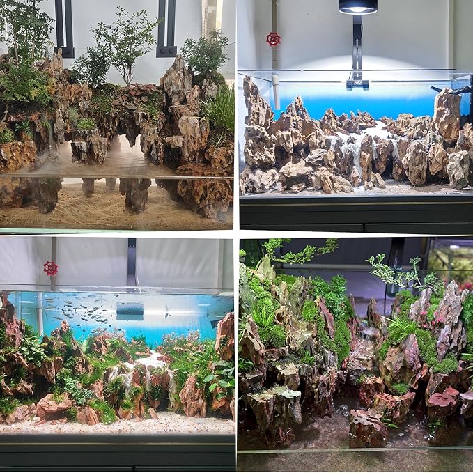 Dragon Stone Rock for Aquascaping,Aquarium Decor, Fish Tank Decorations,3-10 Inches Natural Ohko Stone for Fish Tank Landscaping (13.2 Pounds)