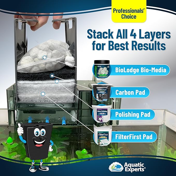 Aquarium Carbon Pad - Cut to Fit Carbon Infused Filter Pad Media for Crystal Clear Fish Tank and Ponds (10.5 Inch Width, 72 Inch Long)