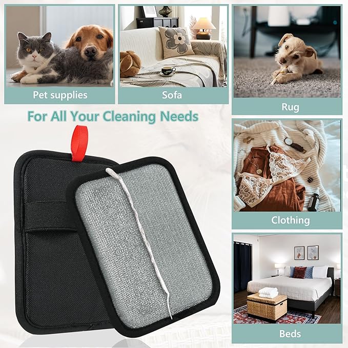 Pet Hair Removal Glove - Reusable Electrostatic Dog/Cat Hair Remover Mitt & Pet Grooming Gloves for Couch, Carpet, Furniture - Upgraded Electrostatic Dog Hair Glove Tool (1 PC)