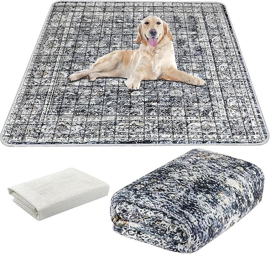 Extra Large Washable Pee Pads for Dogs (72"x72"), Upgrade Reusable Puppy Pads with Non-Slip Rug Pad, Super Thickening Absorbent Leakproof Dog Traning Pads Whelping Pad for Dogs, Doggie