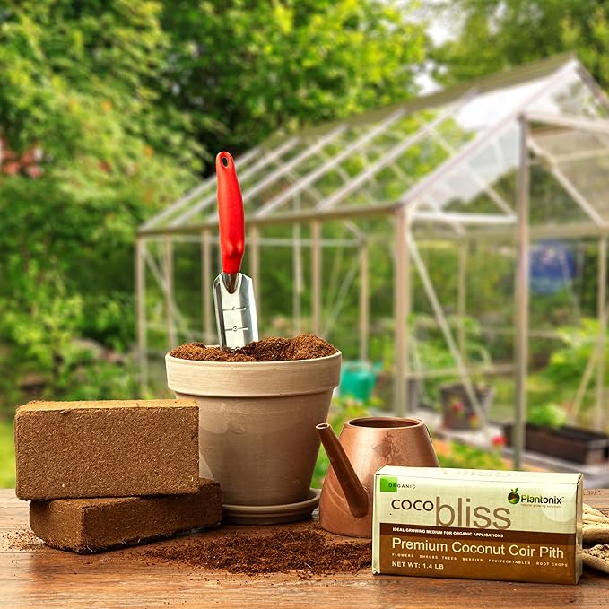 Coco Bliss 650gm Bricks (6-Pack) - Organic Coco Coir for Plants - OMRI-Listed Coco Coir for Garden Soil & Potting Mixes - Coconut Fiber Mixes with Potting Soil for Indoor Plants & Outdoor Plants
