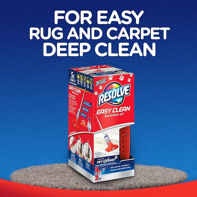 Resolve Pet Expert Easy Clean Carpet Foam Spray Refill, 2 Piece Set, Stain and Odor Remover Solution