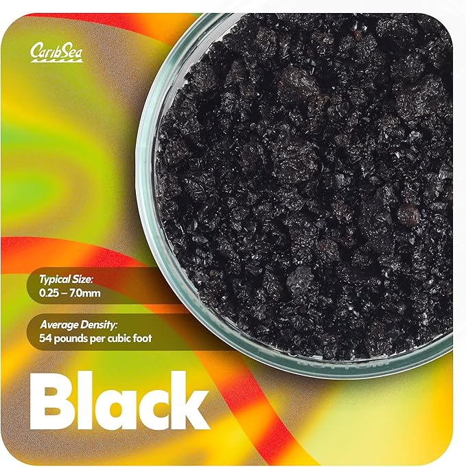 CaribSea Eco-Complete Planted Aquarium Substrate - 20 lbs - Black Nutrient-Rich Gravel for Freshwater Planted Tanks - Promotes Healthy Plant Growth & Water Stability
