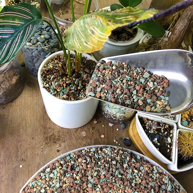 7lb Mix Horticultural Lava Rock Pebbles Pumice Potting Soil Amendment Succulent Cactus Bonsai Gritty Rock Decorative Gravel Plant Drainage Volcanic Rock for Aquarium Fairy Gardening Top Dressing