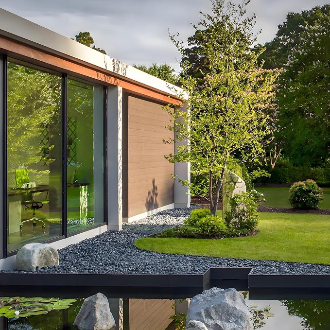 5 lbs Natural Polished Black River Rocks, 1-2 inch Decorative Pebbles for Indoor Plants. Black Stones for Planters, Vase, Garden Landscape Rocks and Outdoor Decorative Stones